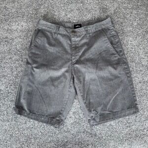 RVCA Weekend Chino Shorts Mens 30 (Fits 31) Gray Flat Front Casual Skate Grunge‎
